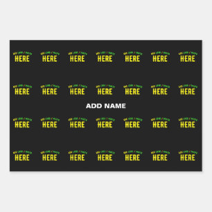 MODERNE, STYLISCH ZOLLBARE, SCHWARZE VERIFIZIERTE GESCHENKPAPIER SET