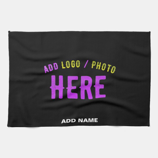 MODERNE, STYLISCH ZOLLBARE, SCHWARZE VERIFIZIERTE  GESCHIRRTUCH (Horizontal)