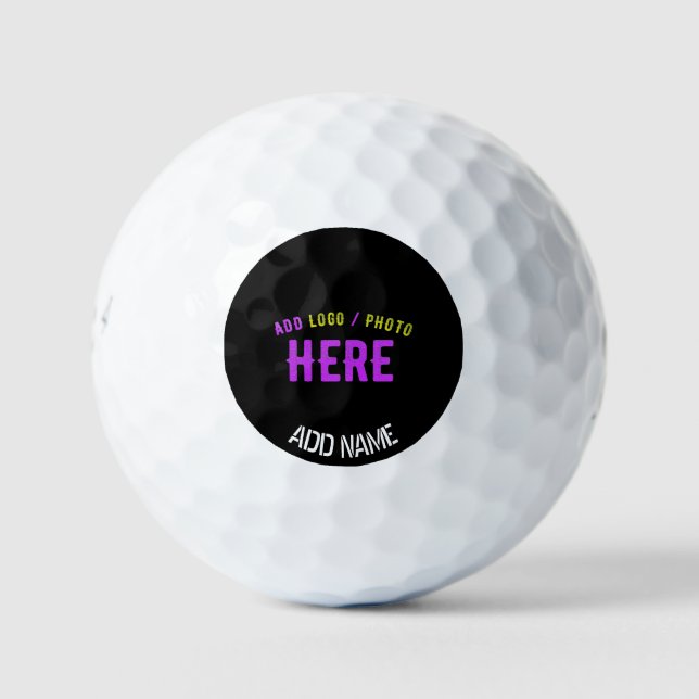 MODERNE, STYLISCH ZOLLBARE, SCHWARZE VERIFIZIERTE  GOLFBALL (Vorderseite)