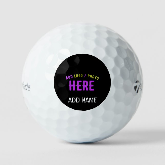 MODERNE, STYLISCH ZOLLBARE, SCHWARZE VERIFIZIERTE  GOLFBALL (Vorderseite)