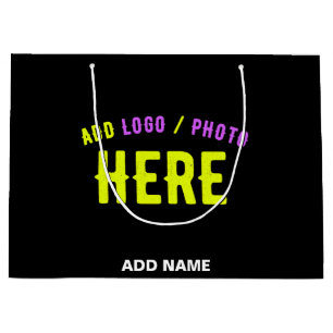 MODERNE, STYLISCH ZOLLBARE, SCHWARZE VERIFIZIERTE  GROßE GESCHENKTÜTE