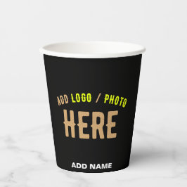 MODERNE, STYLISCH ZOLLBARE, SCHWARZE VERIFIZIERTE  PAPPBECHER