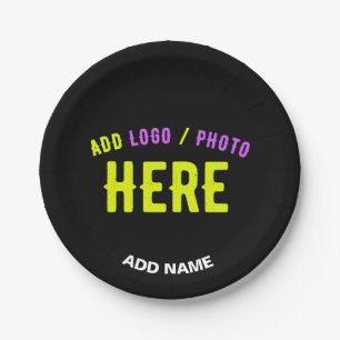 MODERNE, STYLISCH ZOLLBARE, SCHWARZE VERIFIZIERTE  PAPPTELLER