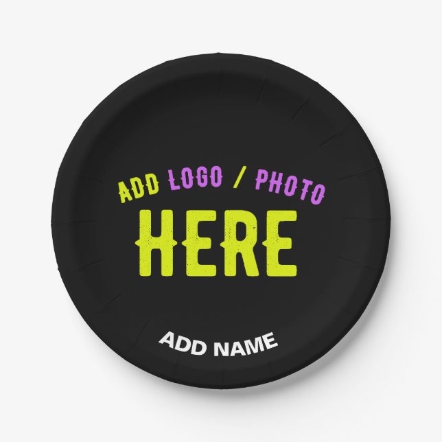 MODERNE, STYLISCH ZOLLBARE, SCHWARZE VERIFIZIERTE  PAPPTELLER (Vorderseite)