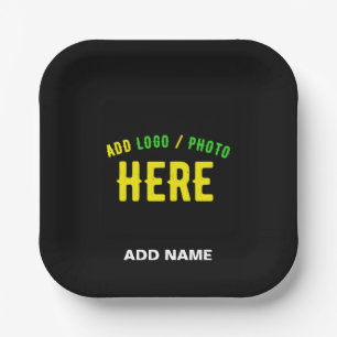 MODERNE, STYLISCH ZOLLBARE, SCHWARZE VERIFIZIERTE  PAPPTELLER