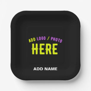 MODERNE, STYLISCH ZOLLBARE, SCHWARZE VERIFIZIERTE  PAPPTELLER