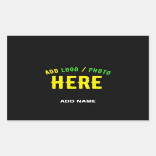 MODERNE, STYLISCH ZOLLBARE, SCHWARZE VERIFIZIERTE  RECHTECKIGER AUFKLEBER