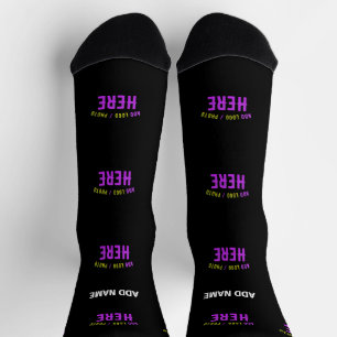 MODERNE, STYLISCH ZOLLBARE, SCHWARZE VERIFIZIERTE SOCKEN