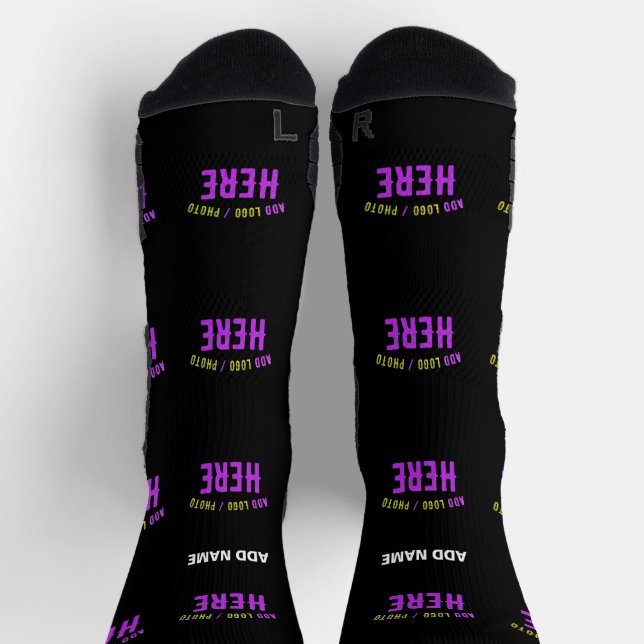 MODERNE, STYLISCH ZOLLBARE, SCHWARZE VERIFIZIERTE  SOCKEN (Oben)