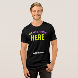 MODERNE, STYLISCH ZOLLBARE, SCHWARZE VERIFIZIERTE Tri-Blend SHIRT