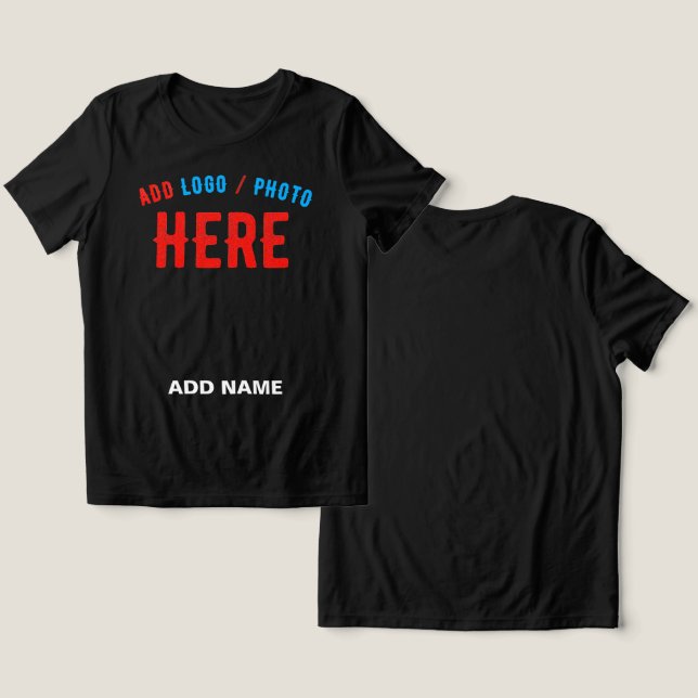 MODERNE, STYLISCH ZOLLBARE, SCHWARZE VERIFIZIERTE  Tri-Blend SHIRT (Design Vorderseite & Rückseite)