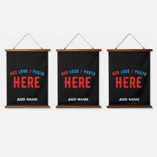 MODERNE, STYLISCH ZOLLBARE, SCHWARZE VERIFIZIERTE  WANDTEPPICH MIT HOLZRAHMEN