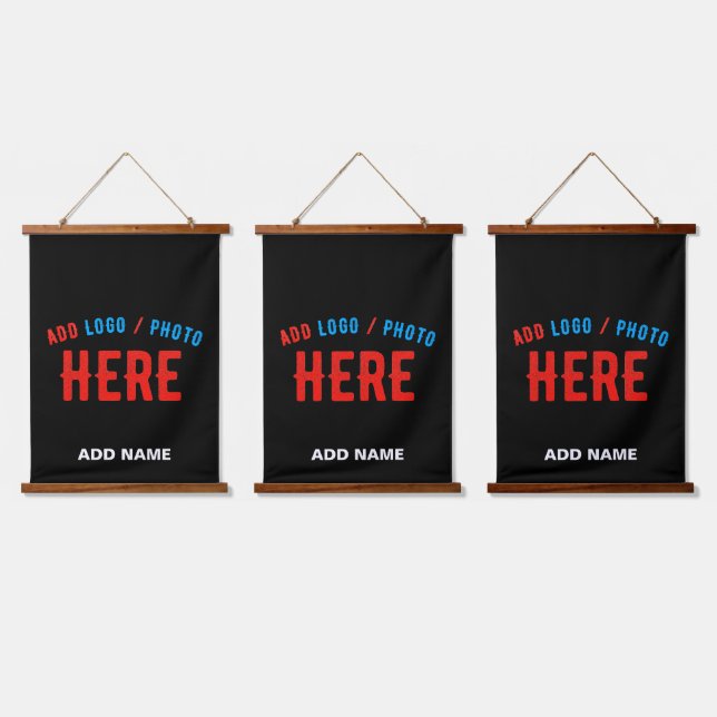 MODERNE, STYLISCH ZOLLBARE, SCHWARZE VERIFIZIERTE  WANDTEPPICH MIT HOLZRAHMEN (Dreifach)