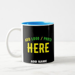 MODERNE, STYLISCH ZOLLBARE, SCHWARZE VERIFIZIERTE  ZWEIFARBIGE TASSE