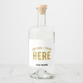 MODERNE, STYLISCH ZOLLBARE WEISSE, ÜBERPRÜFT MARKI ALKOHOLFLASCHENETIKETT