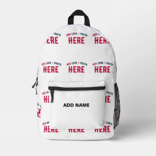 MODERNE, STYLISCH ZOLLBARE WEISSE, ÜBERPRÜFT MARKI BEDRUCKTER RUCKSACK