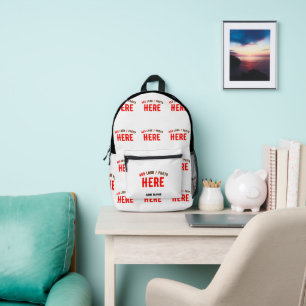 MODERNE, STYLISCH ZOLLBARE WEISSE, ÜBERPRÜFT MARKI BEDRUCKTER RUCKSACK