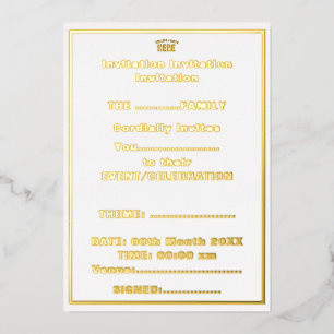 MODERNE, STYLISCH ZOLLBARE WEISSE, ÜBERPRÜFT MARKI FOLIENEINLADUNG