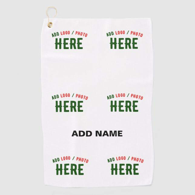 MODERNE, STYLISCH ZOLLBARE WEISSE, ÜBERPRÜFT MARKI GOLFHANDTUCH (Vorderseite)