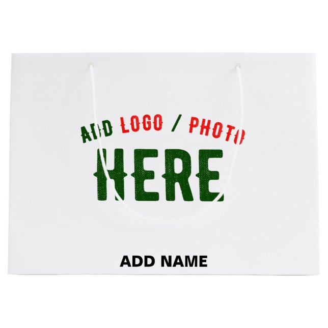 MODERNE, STYLISCH ZOLLBARE WEISSE, ÜBERPRÜFT MARKI GROßE GESCHENKTÜTE (Vorderseite)