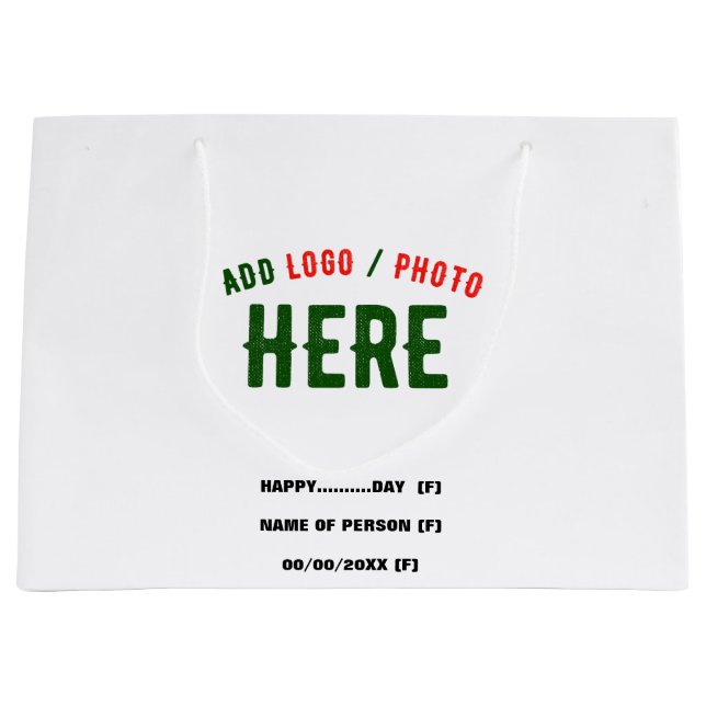 MODERNE, STYLISCH ZOLLBARE WEISSE, ÜBERPRÜFT MARKI GROßE GESCHENKTÜTE (Vorderseite)