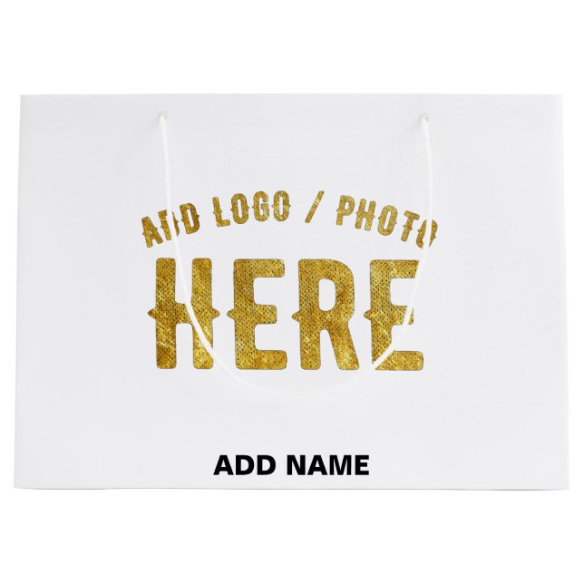 MODERNE, STYLISCH ZOLLBARE WEISSE, ÜBERPRÜFT MARKI GROßE GESCHENKTÜTE (Vorderseite)