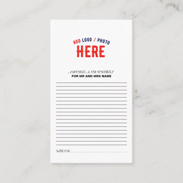 MODERNE, STYLISCH ZOLLBARE WEISSE, ÜBERPRÜFT MARKI HINWEISKARTE (Vorderseite)