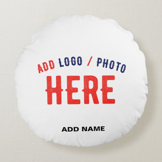 MODERNE, STYLISCH ZOLLBARE WEISSE, ÜBERPRÜFT MARKI RUNDES KISSEN (Vorderseite)