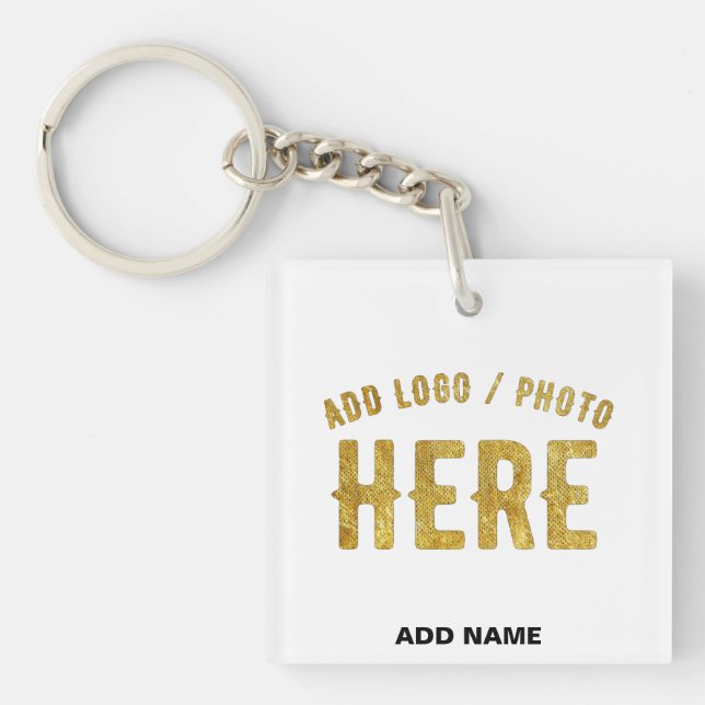 MODERNE, STYLISCH ZOLLBARE WEISSE, ÜBERPRÜFT MARKI SCHLÜSSELANHÄNGER (Vorderseite)
