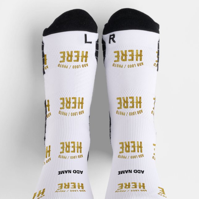MODERNE, STYLISCH ZOLLBARE WEISSE, ÜBERPRÜFT MARKI SOCKEN (Oben)