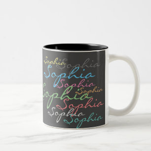 Moderne, stylische, maximalistische Individuelle N Zweifarbige Tasse