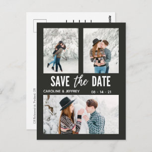 moderne, stylische Multi-Foto-Postkarte Save the D Postkarte
