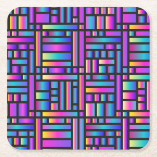Moderne Stylische Muster - Mode Geometrisches Tart Rechteckiger Pappuntersetzer