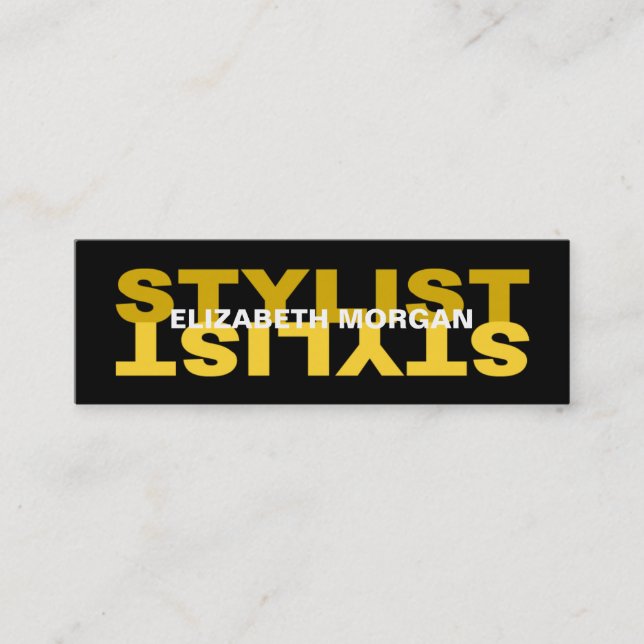 Moderne Stylist-Karte Mini Visitenkarte (Vorderseite)