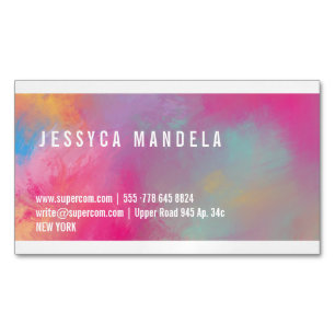 Moderne Stylist-Pastellpulverfarben Magnetische Visitenkarte