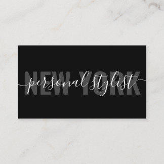 Moderne Stylist-Schriftzeichen mit schwarzem Chic Visitenkarte