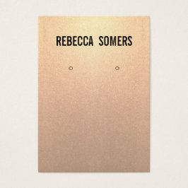 Moderne subtile Rose Gold Earring Display Card