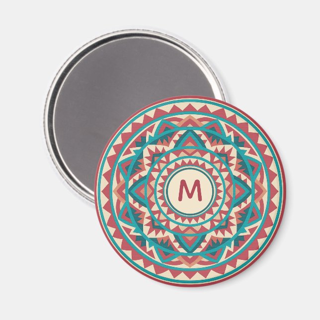 Moderne Südwest-Mandala Magnet (Vorderseite/Rückseite)