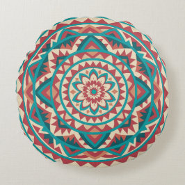 Moderne Südwest-Mandala Rundes Kissen