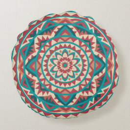 Moderne Südwest-Mandala Rundes Kissen