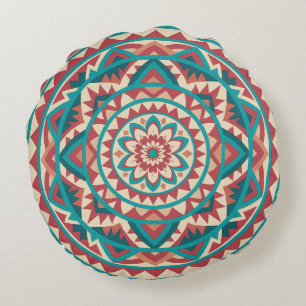 Moderne Südwest-Mandala Rundes Kissen