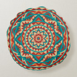 Moderne Südwest-Mandala Rundes Kissen