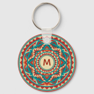 Moderne Südwest-Mandala Schlüsselanhänger