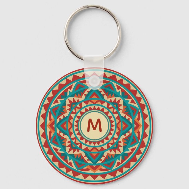 Moderne Südwest-Mandala Schlüsselanhänger (Vorderseite)