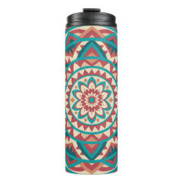 Moderne Südwest-Mandala Thermosbecher