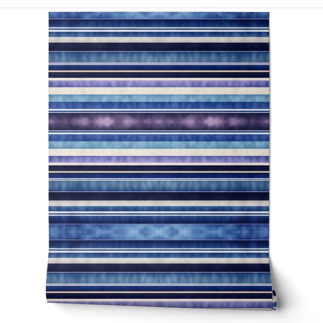 Moderne Summer Navy Blue Boat Stripes Collection Tapete (Abrollen)
