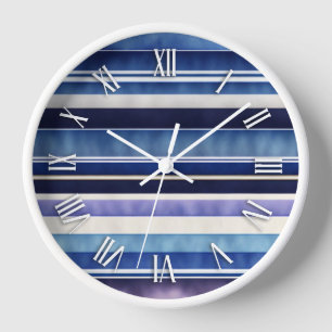 Moderne Summer Navy Blue Boat Stripes Collection Uhr