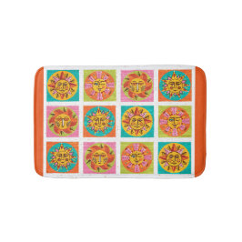 Moderne Sun Faces Dish Drainer - Mitte des Jahrhun Badematte