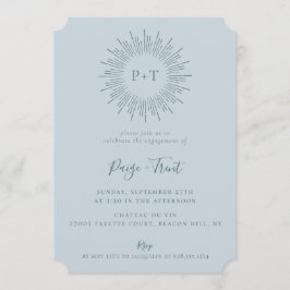 Moderne Sunbury Light Blue Engagement Party Einladung