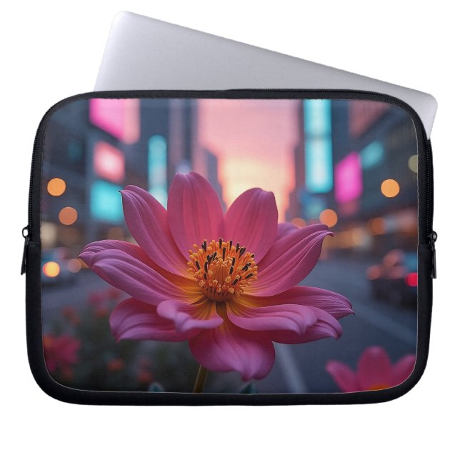 Moderne Sunrise Bloom 10' Laptopschutzhülle (Vorderseite)
